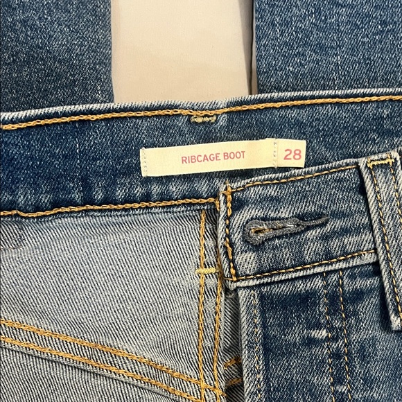 Levi’s Ribcage Boot- Blue Denim Jeans- size 28 - Picture 2 of 7